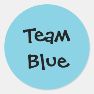 "Team Blue"-stickers Ronde Sticker