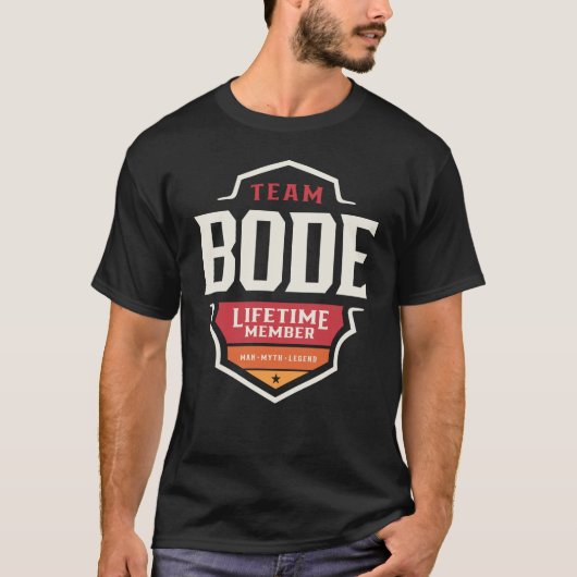 Team Bode Levenslang Lid Grappige Naam Bode T-shirt (Voorkant)