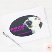 Team bonen ovale sticker (Envelop)