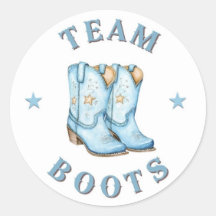 Team Boots voor Boots of Bows Gender Reveal Party