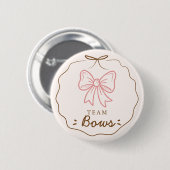 Team Bows Gender Reveal Stemmen Button (Voorkant /achterkant)