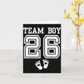 Team Boy 2026 Gender Reveal Baby Shower Matching F Kaart (Gele Bloem)
