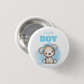 Team Boy Beer Gender onthulling Ronde Button 3,2 Cm (Voorkant /achterkant)