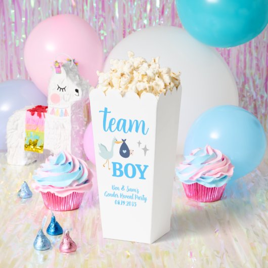 Team Boy Blauw Geslacht Onthullen Party Custom Pop Bedankdoosjes (Feest)