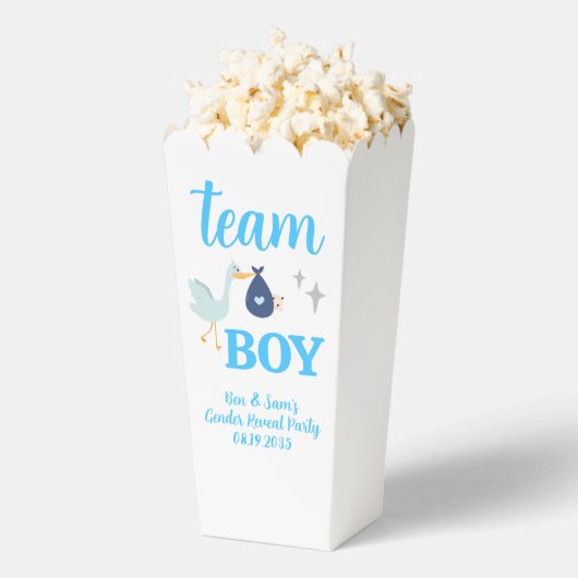 Team Boy Blauw Geslacht Onthullen Party Custom Pop Bedankdoosjes (Popped)