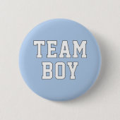 Team Boy Blue Baby Gender onthulling party Ronde Button 5,7 Cm (Voorkant)