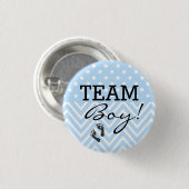 Team Boy Blue Baby shower Ronde Button 3,2 Cm (Voorkant /achterkant)