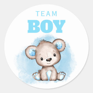 Team Boy Blue Beer Gender onthulling Ronde Sticker