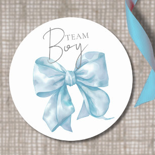 Team Boy Blue Bow Sticker de révélation de genre