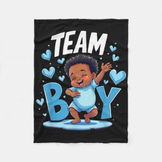 Team Boy Design Gender Reveal New Baby Boy  Fleece Deken