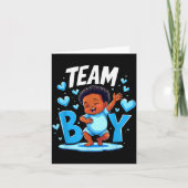 Team Boy Design Gender Reveal New Baby Boy Kaart (Voorkant)