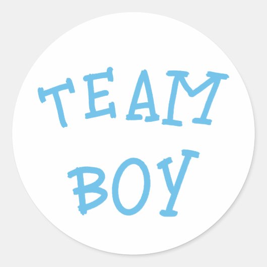 Team Boy Gender onthulling Blue Ronde Sticker (Voorkant)