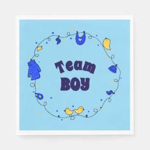 Team Boy Gender Reveal Napkins Servet