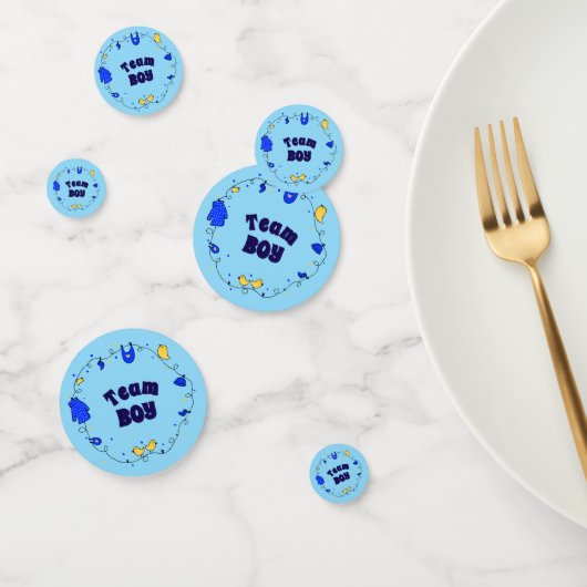 Team Boy Gender Reveal Table Confetti (Groep)