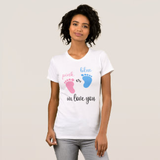 Team Boy Girl Geslacht Roze of Blauw We houden van T-shirt
