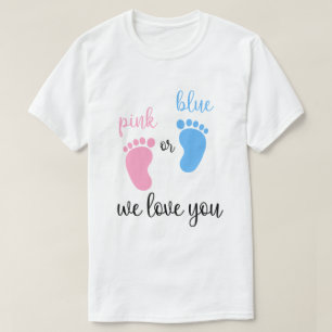 Team Boy Girl Geslacht Roze of Blauw We houden van T-shirt