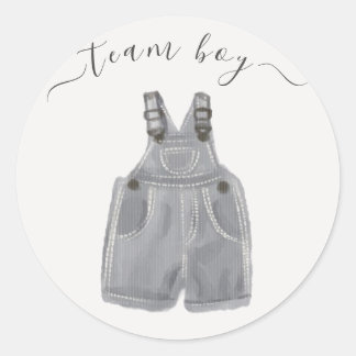 Team Boy Hij of Zij Geslacht Onthullen Ronde Sticker