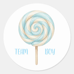 Team Boy Lollypop Geslacht Onthulling Stem Sticker