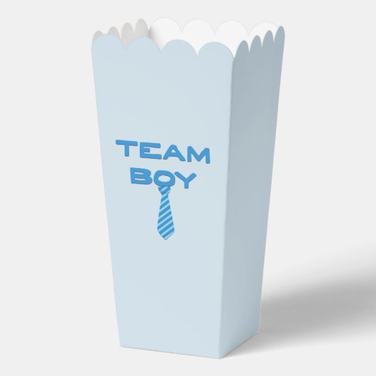 Team Boy met Necktie Gender onthulling Bedankdoosjes (Voorkant)