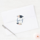 Team Boy Navy et blush Sticker Genre Reveal. C (Enveloppe)