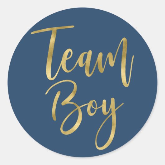 Team Boy Ronde Sticker (Voorkant)