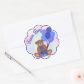Team Boy Teddy Bear Sticker (Envelop)