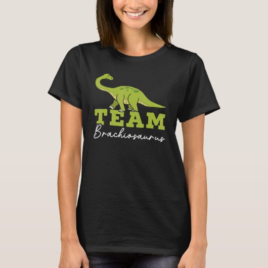 Team Brachiousaurus Dinosaur Future Paleontologist T-shirt (Voorkant)