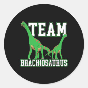 Team Brachiousaurus Dinosaur Future Paleontoloog Ronde Sticker