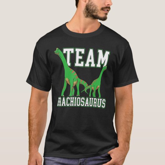 Team Brachiousaurus Dinosaur Future Paleontoloog T-shirt (Voorkant)