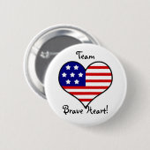Team Brave Heart Button (Voorkant /achterkant)
