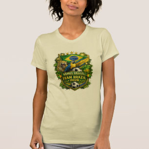 Team Brazilië 2026 Jaguar & Ara Soccer Fan T-shirt