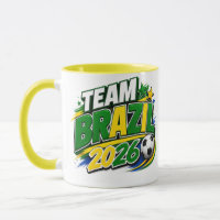 TEAM BRAZILIË 2026 Voetbal Fan Mok | Braziliaans