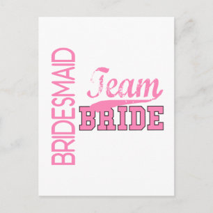Team Bride 1 BRIDESMAID Briefkaart