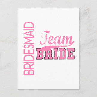 Team Bride 1 BRIDESMAID Briefkaart