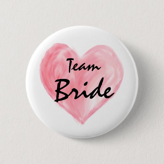 Team Bride Abstracte Button Verf Liefde (Voorkant)