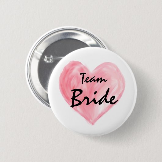 Team Bride Abstracte Button Verf Liefde (Voorkant /achterkant)