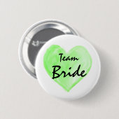 Team Bride Abstracte Verf de Groene Button van de  (Voorkant /achterkant)