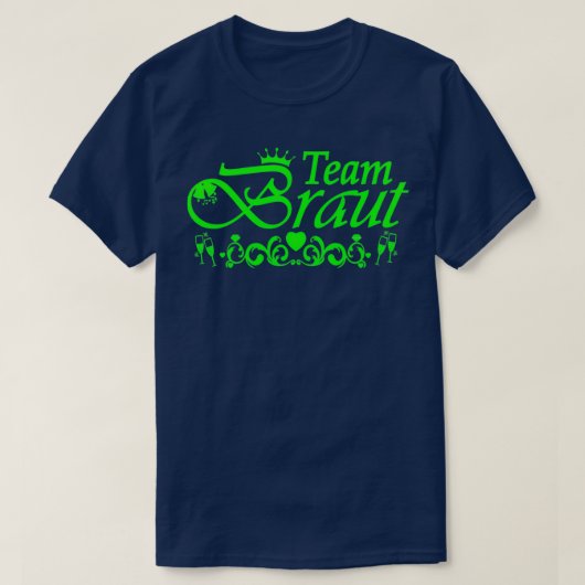 Team Bride bachelor party green T-shirt (Design voorkant)