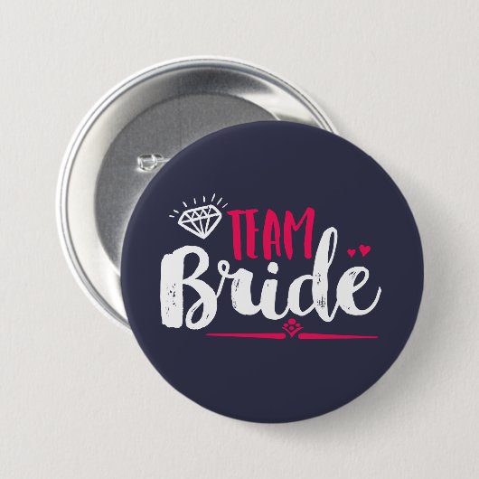 Team Bride Bachelorette Party Wedding Button (Voorkant /achterkant)