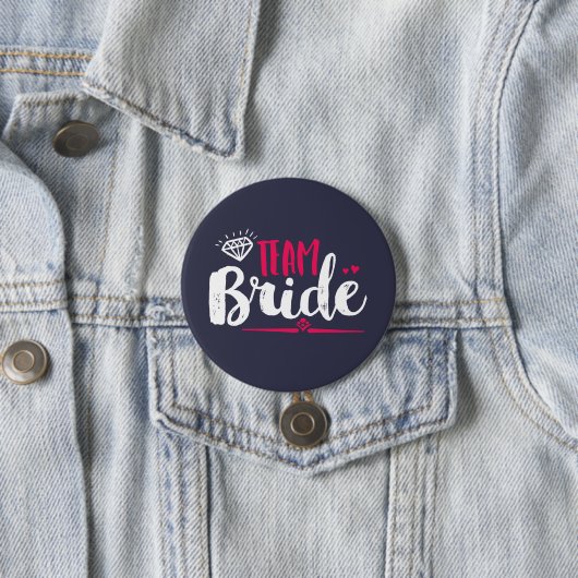Team Bride Bachelorette Party Wedding Button (In situ)
