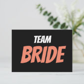 Team Bride Bedankkaart (Staand voorkant)