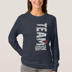 Team Bride Big Grunge Text T-shirt