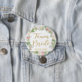 TEAM BRIDE! Blumen Kranz Button (In situ)