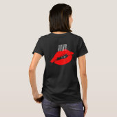 Team Bride Bridesmaids Naam Rode Lips Kisses T-shirt (Achterkant volledig)