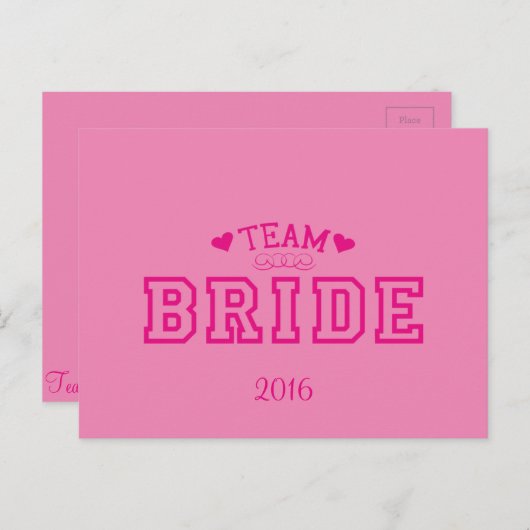 Team Bride Briefkaart (Voorkant / Achterkant)