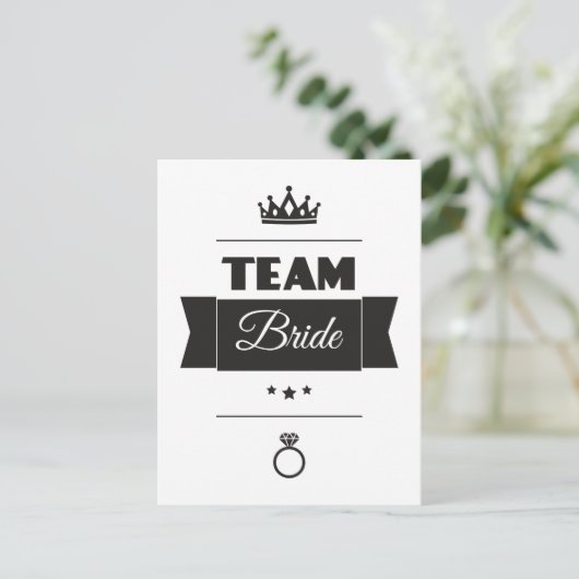 Team Bride Briefkaart (Staand voorkant)
