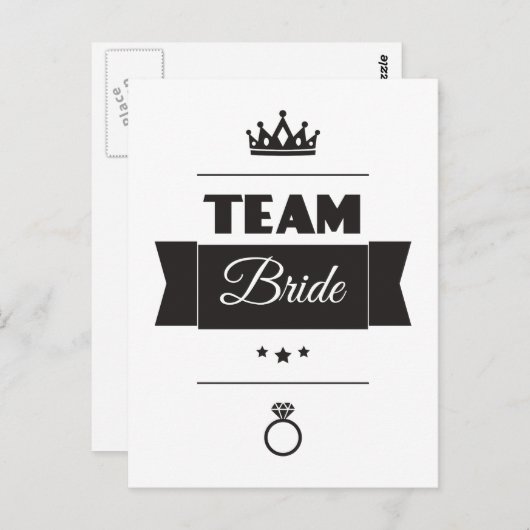 Team Bride Briefkaart (Voorkant / Achterkant)