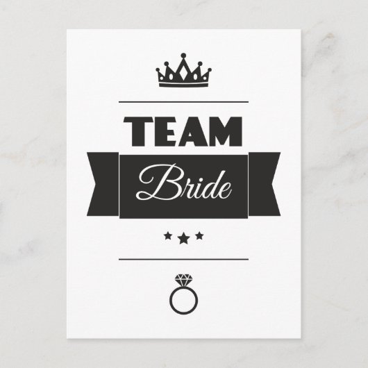 Team Bride Briefkaart (Voorkant)