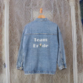 Team Bride - Bruids Party Wit Glittery Look Roos Denim Jacket