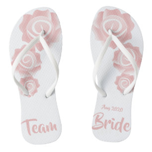 Team Bride bruiloft Roos Teenslippers